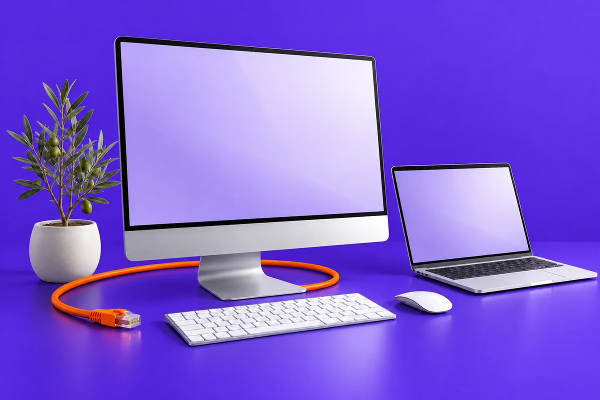 Illustration 3D conceptuelle : Postes de travail